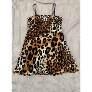 F21 A LINE LEOPARD DRESS